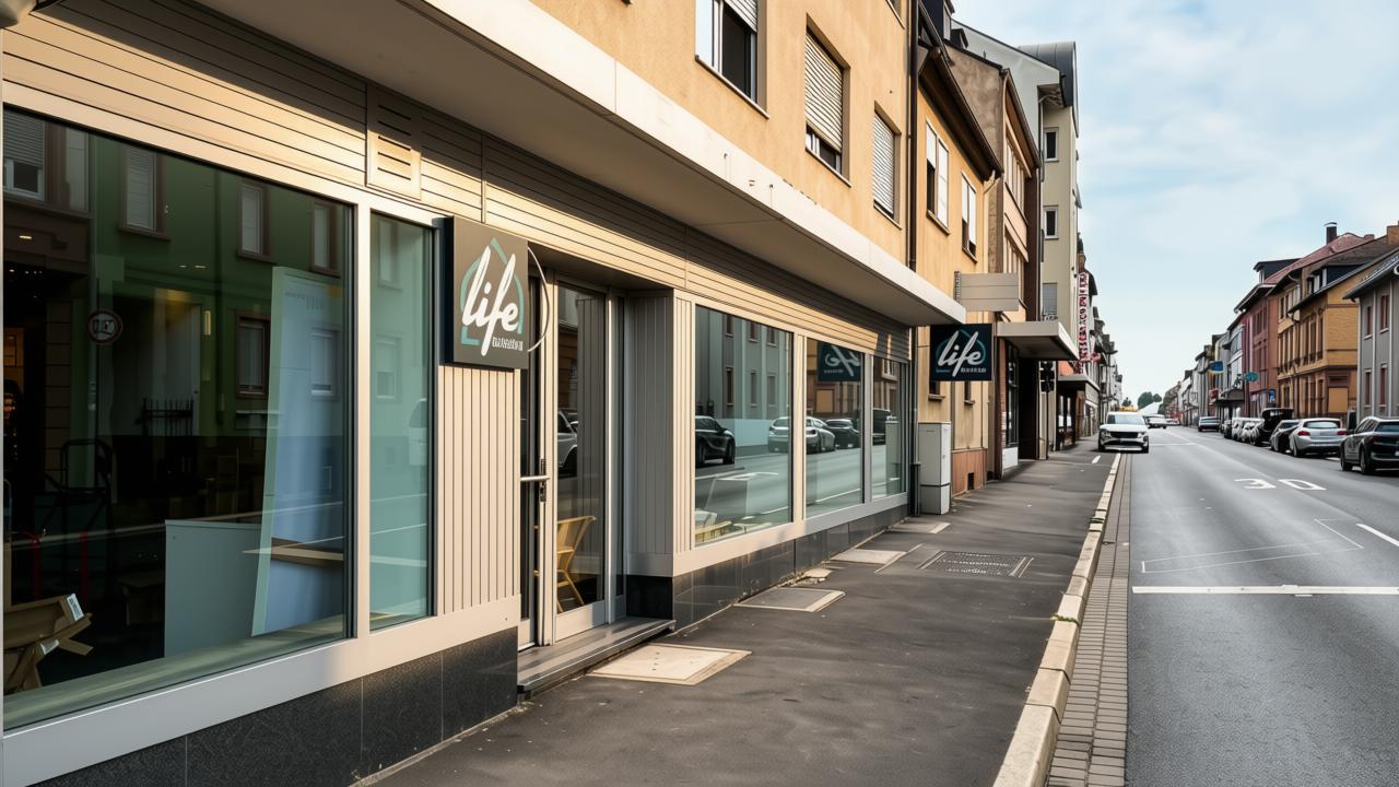 Blick auf das Life Küchen Studio in der Mittelstrasse in Aschaffenburg